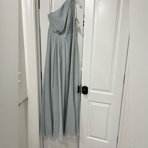 One shoulder mystic color bridesmaids dress. New, never worn!